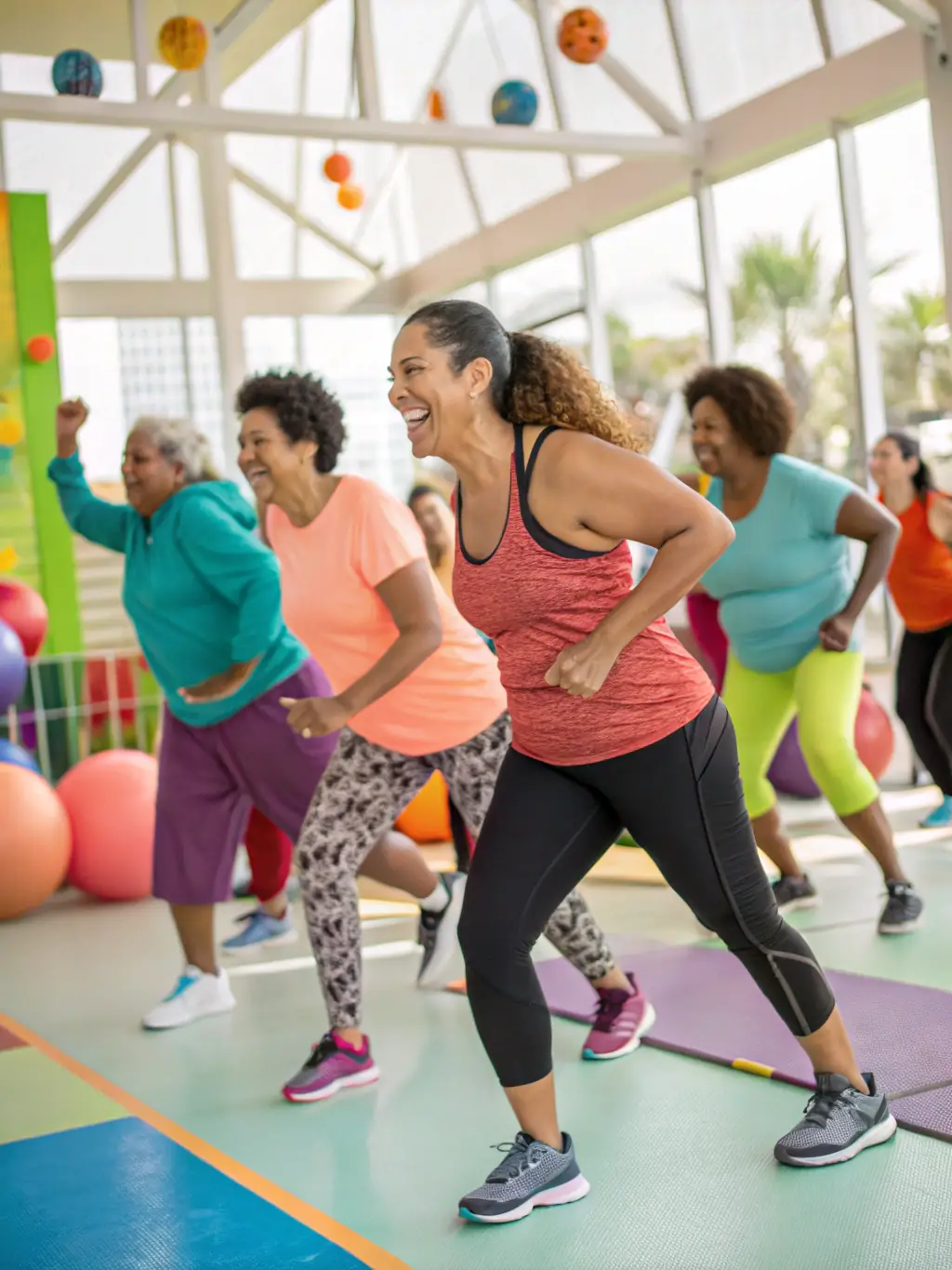 A dynamic image of individuals participating in a fitness class, demonstrating energy and well-being, promoted by ASSOCIATION SPORTIVE DE BOIVRE's health-focused initiatives.